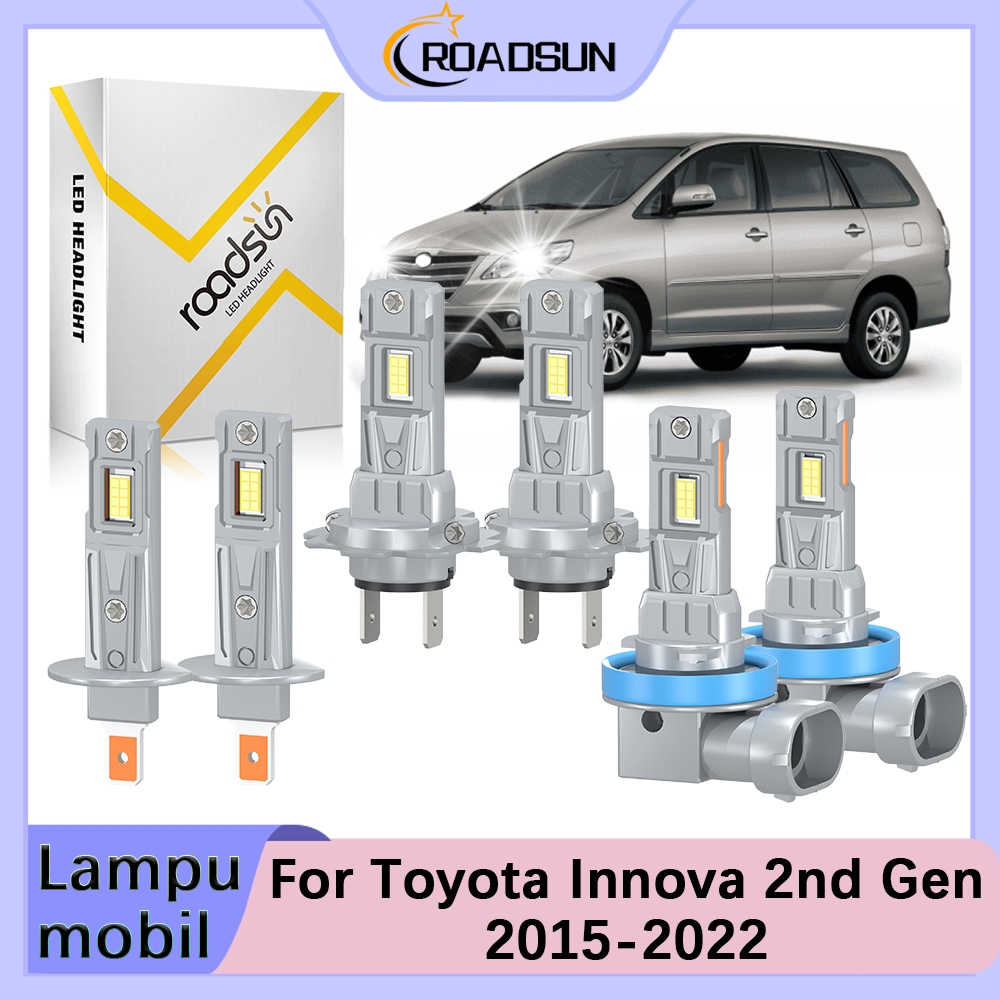 [For Toyota Innova 2nd Gen] 2015-2022 Sepasang LED Lampu Depan Mobil Super Bright Lampu Jauh/Dekat K