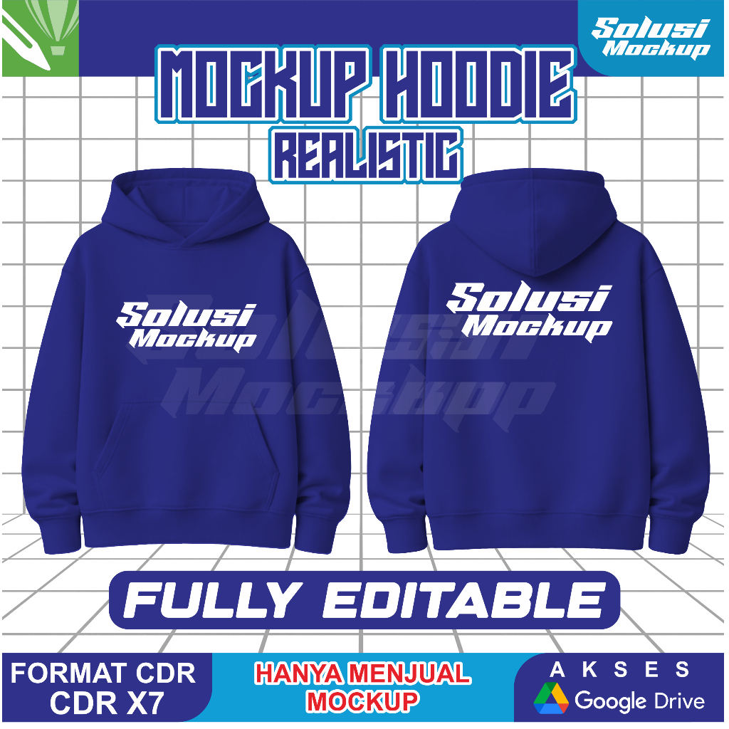 Mockup Hoodie Realistic - Format CorelDraw (CDR)