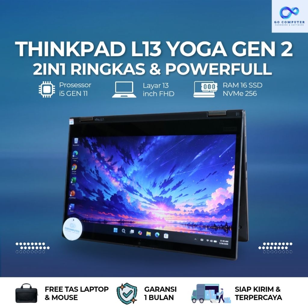 Lenovo ThinkPad L13 Yoga G2 i5GEN11 RAM 16GB SSD 256GB