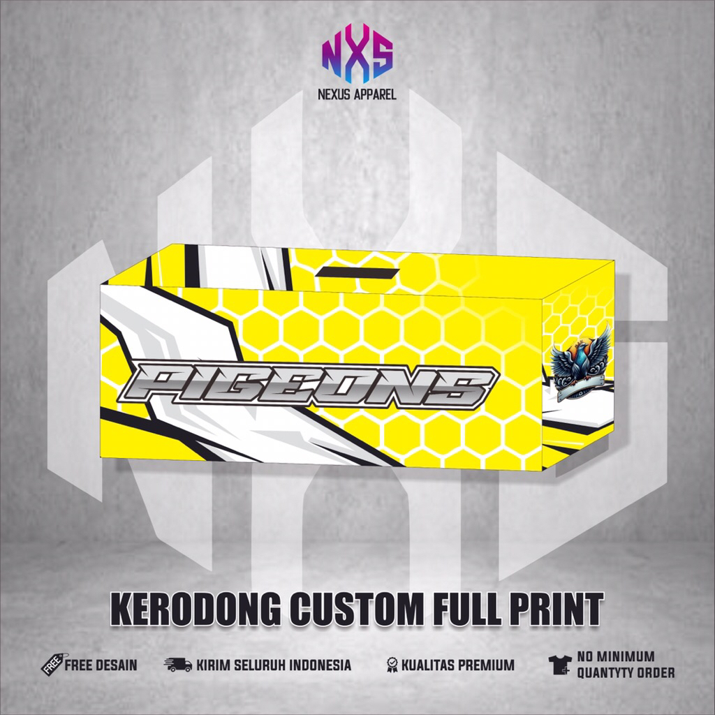 Kerodong merpati custom, free request desain