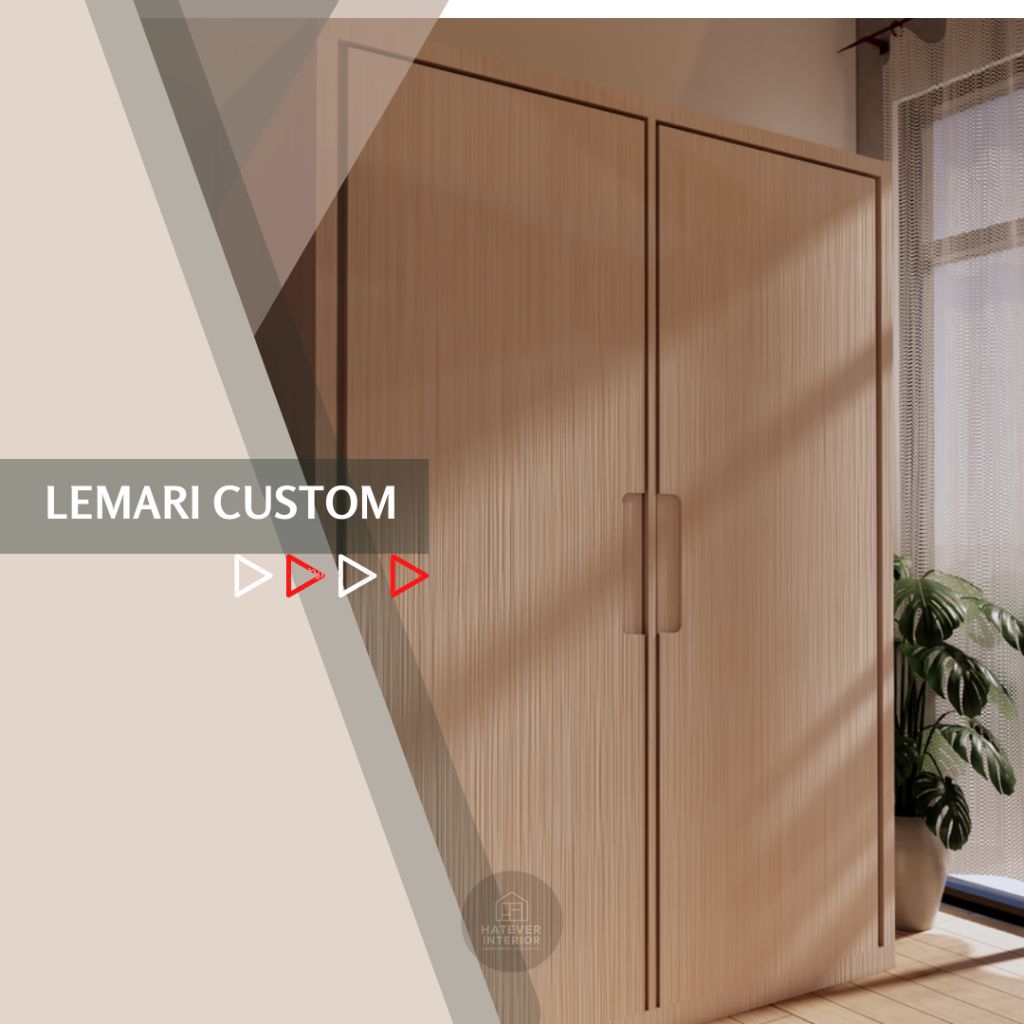 LEMARI PAKAIAN CUSTOM – PLYWOOD FINISHING HPL