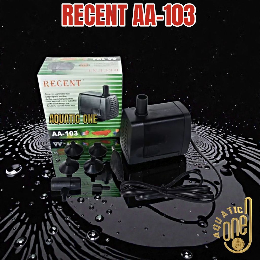 RECENT AA-103   : mesin pompa filter kolam dan aquarium submersible pump mesin filter celup ph 2000 