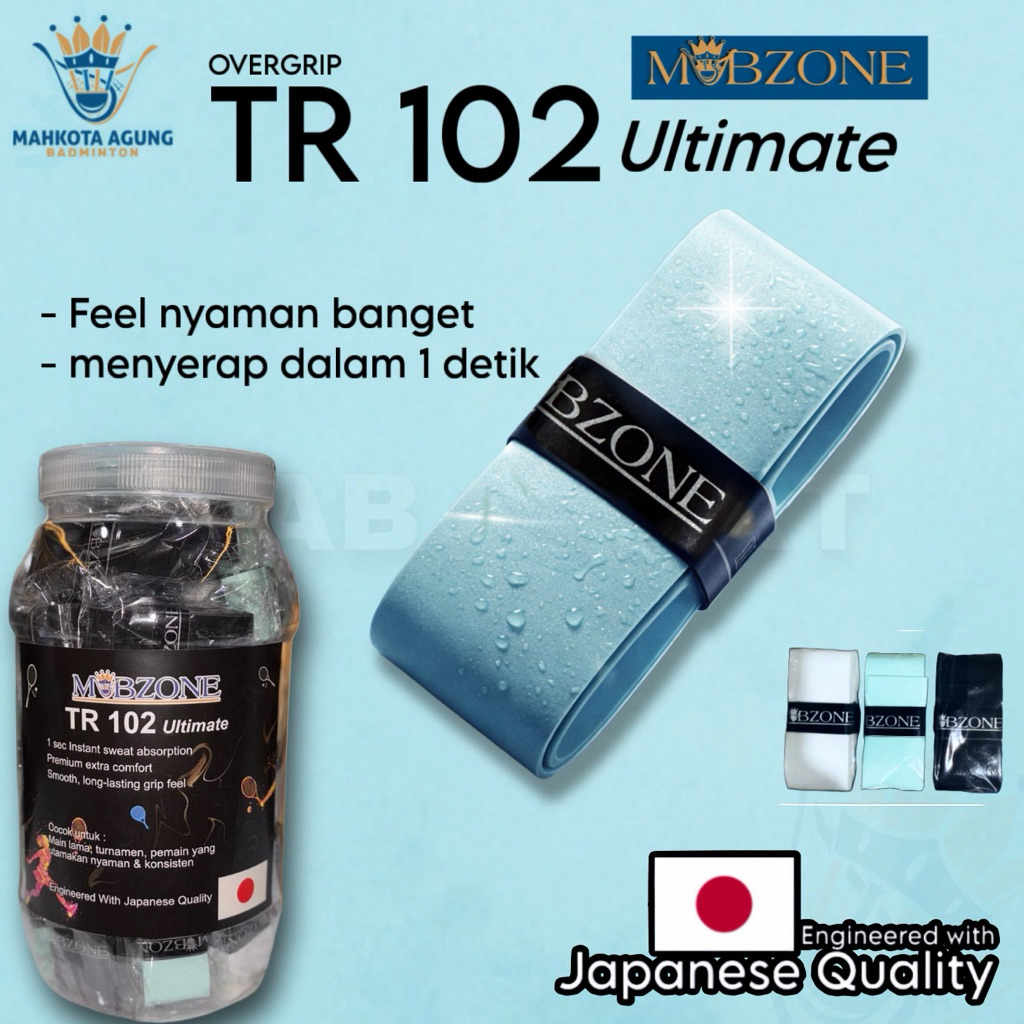 OVER GRIP TR 102 ULTIMATE PADEL TENIS BADMINTON MABZONE ORIGINAL JAPAN QUALITY MENYERAP 1 DETIK FEEL