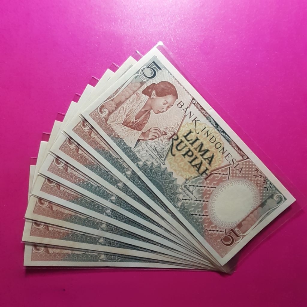 uang kuno 5 rupiah pekerja