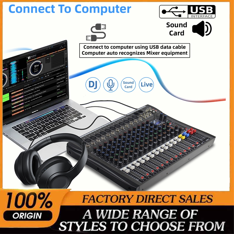 mixer Audio Professional 6/8/12 -Channel Mixer with DSP, USB, Bluetooth, and 12V Car Support CT60S/C