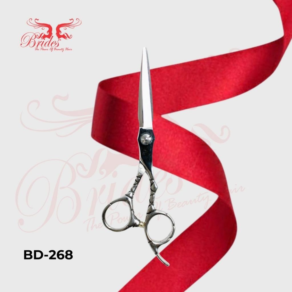BRIDES Gunting Potong Rambut Cutting Basah Tajam Stainless Steel Handle Batik Unik Alat Salon Barber