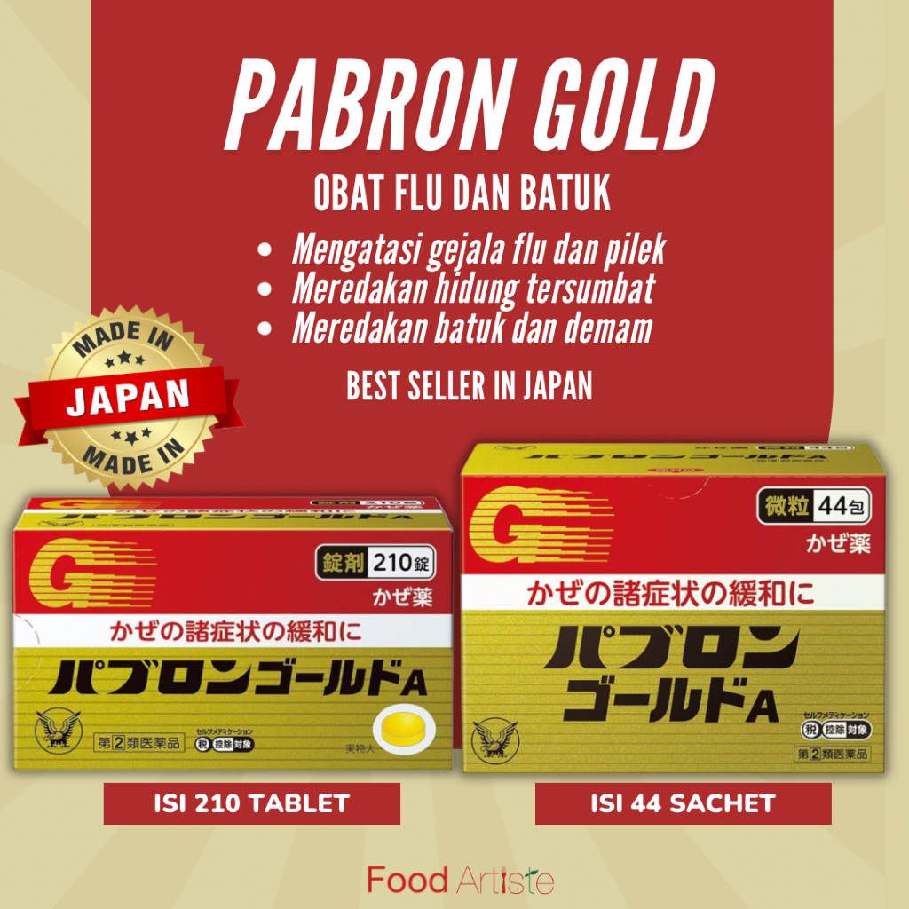 Pabron Gold Obat Flu Batuk Original Jepang