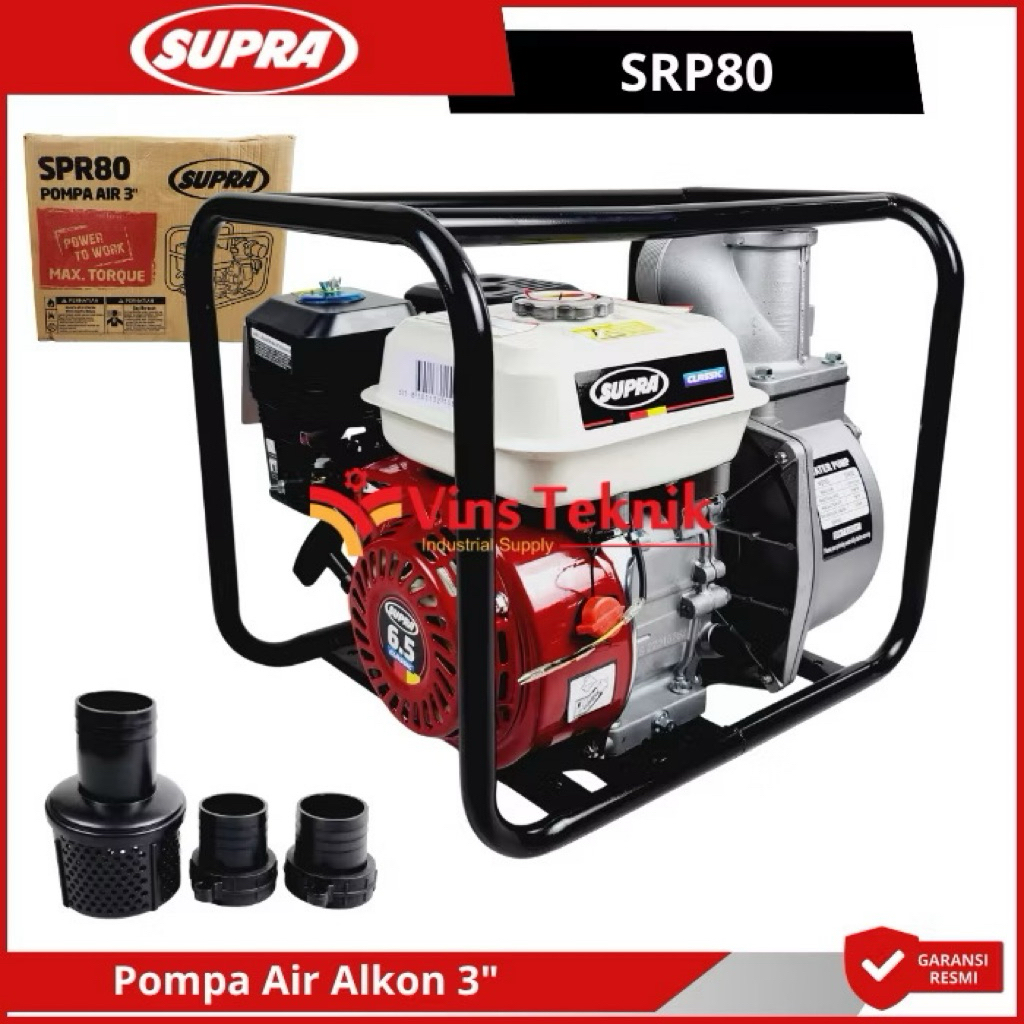 Mesin Pompa Air Irigasi / Alkon 3 inch SUPRA Waterpump Bensin sedot