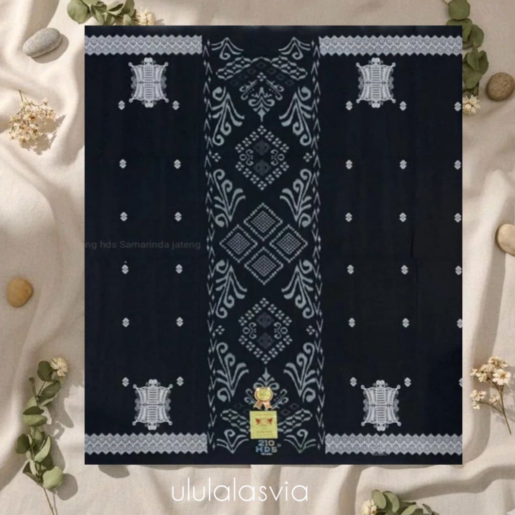 SARUNG SAMARINDA HDS DEWASA ORIGINAL 100% POLOS HITAM