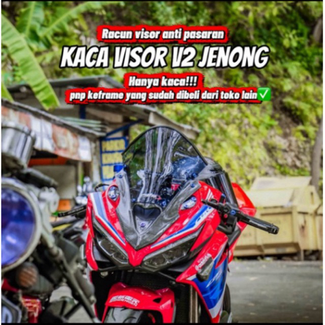 KACA VISOR V2 JENONG UNIVERSAL FRAME V2 CBR150R FACELIFT