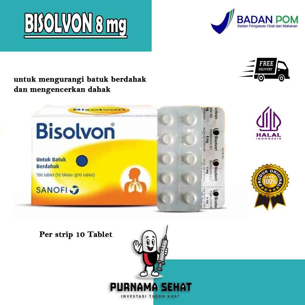 Bisolvon Tablet | Strip 10 Tablet - Obat Untuk Batuk Berdahak, Pengencer Dahak