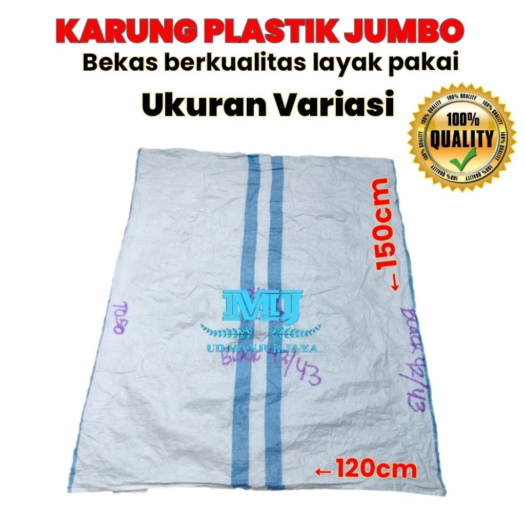 Karung plastik bekas ukuran 120X150cm | karung jumbo | karung besar