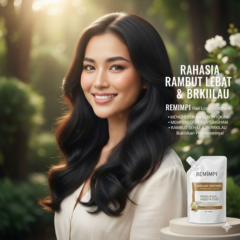 REMIMPI hair loss steatment shampoo remimpi original penumbuh rambut shampoo anti ketombe