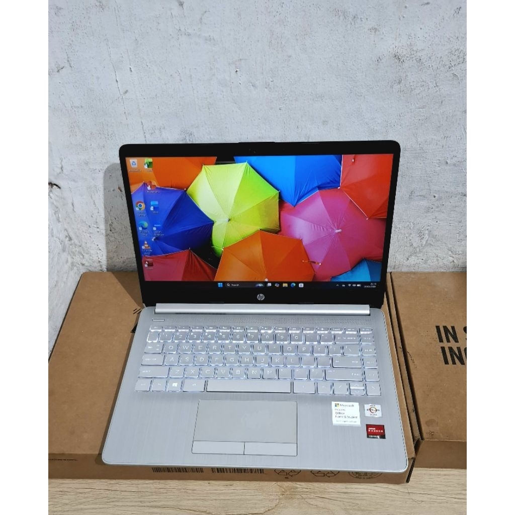 Laptop HP 14s-DK1507AU AMD Athlon Silver Setara i3 gen 10 Ram 8 SSD 512 FHD IPS Keyboard Backlight, 