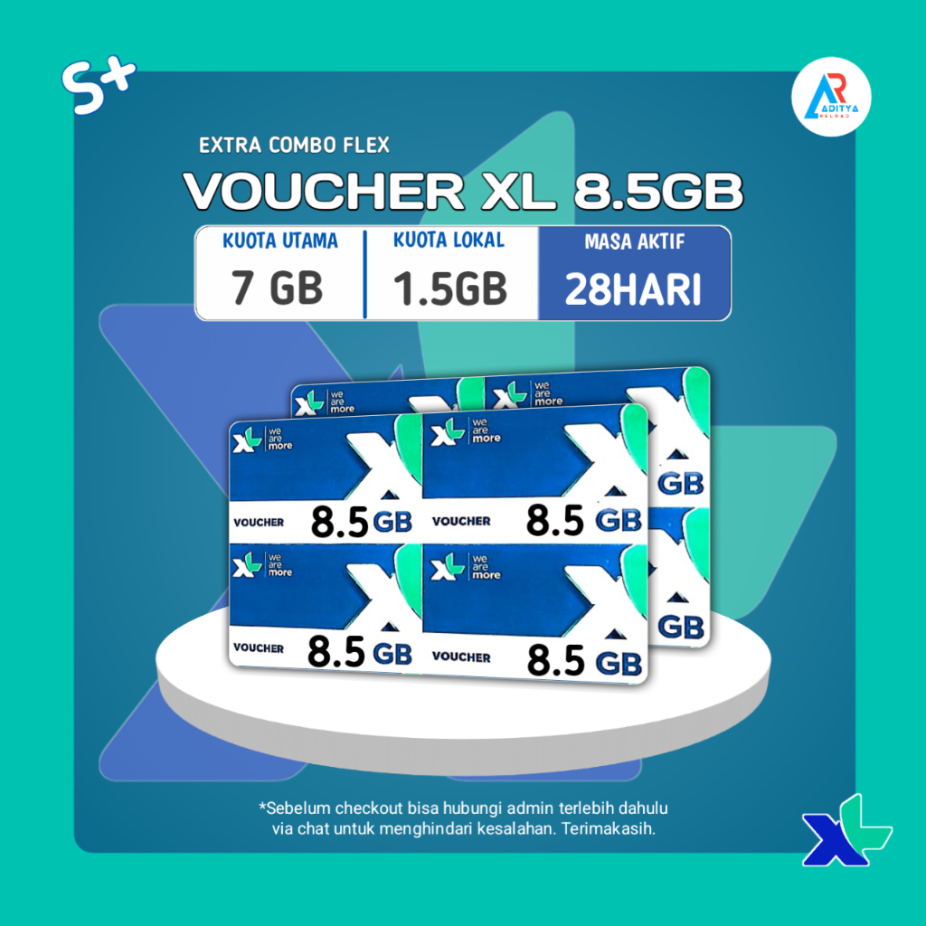 Voucher Kuota XL Xtra Combo Flex S+ 8,5GB 28Hari