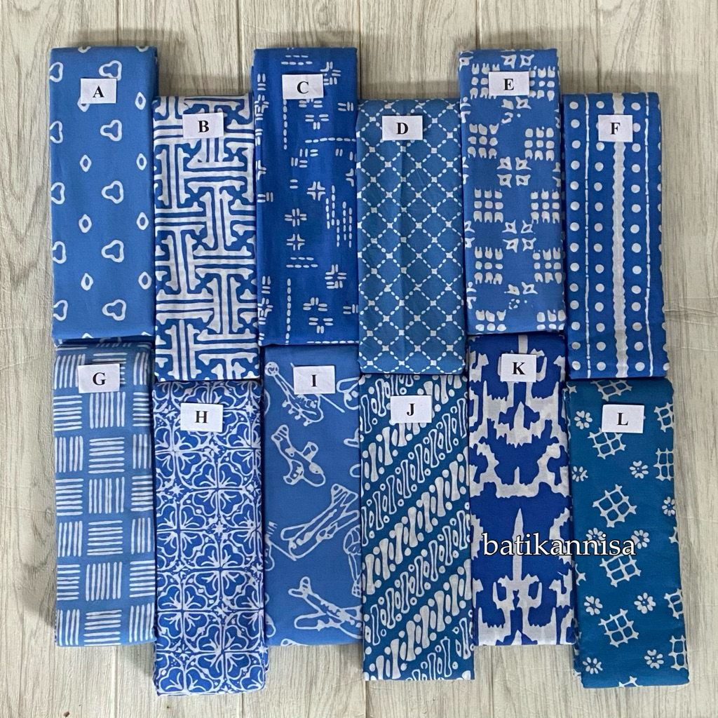batik 1 warna ( biru langit )