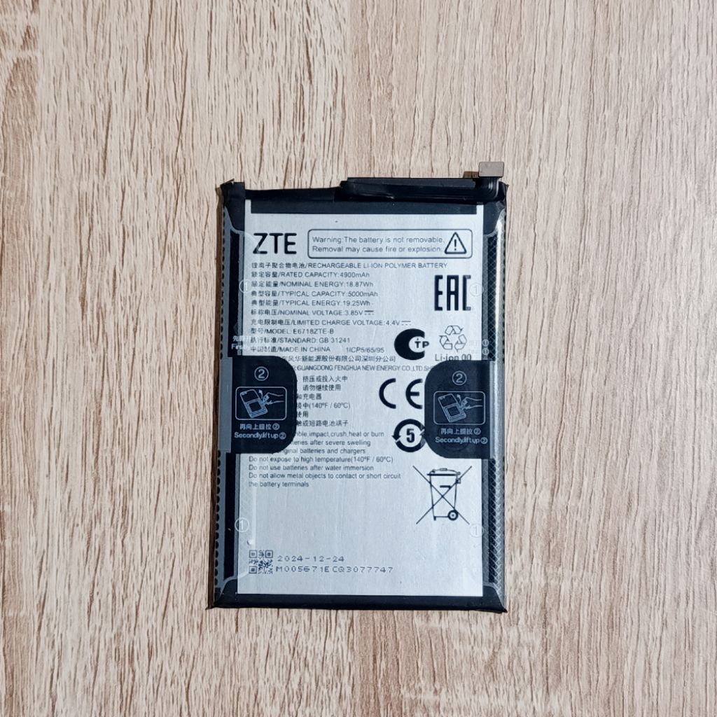 Baterai Batre ZTE BLADE A55 E6718ZTE-B Battery Batere Hp