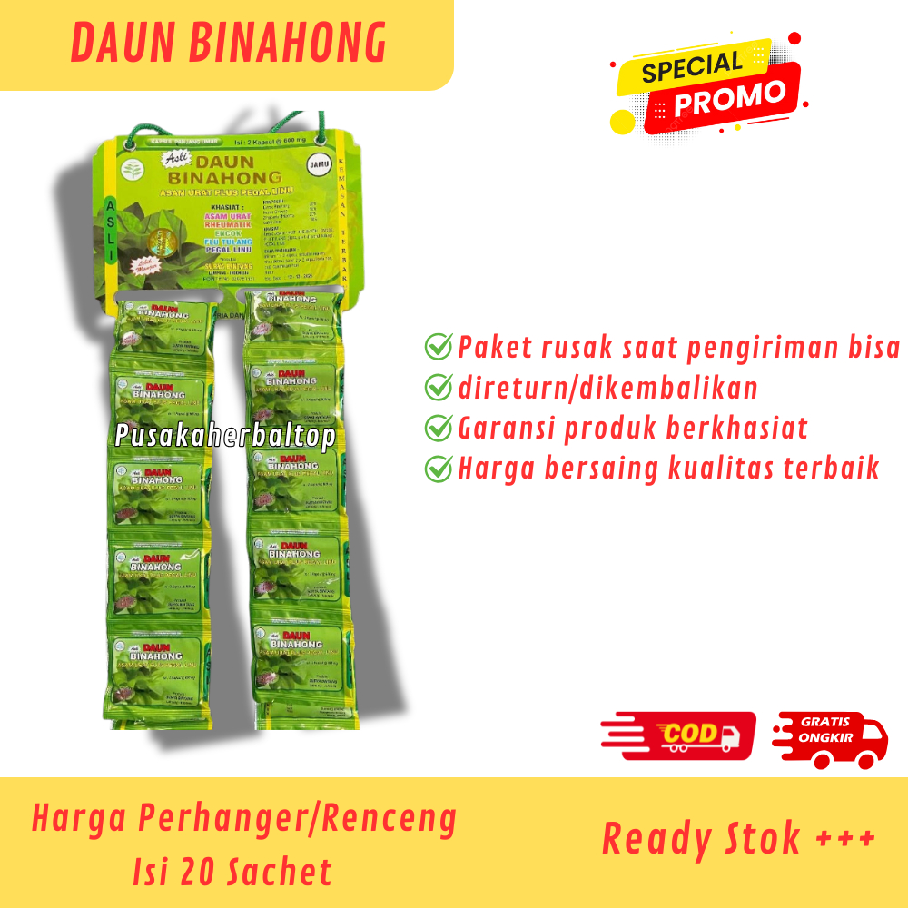 Daun Binahong Kapsul Renceng 20 Sachet
