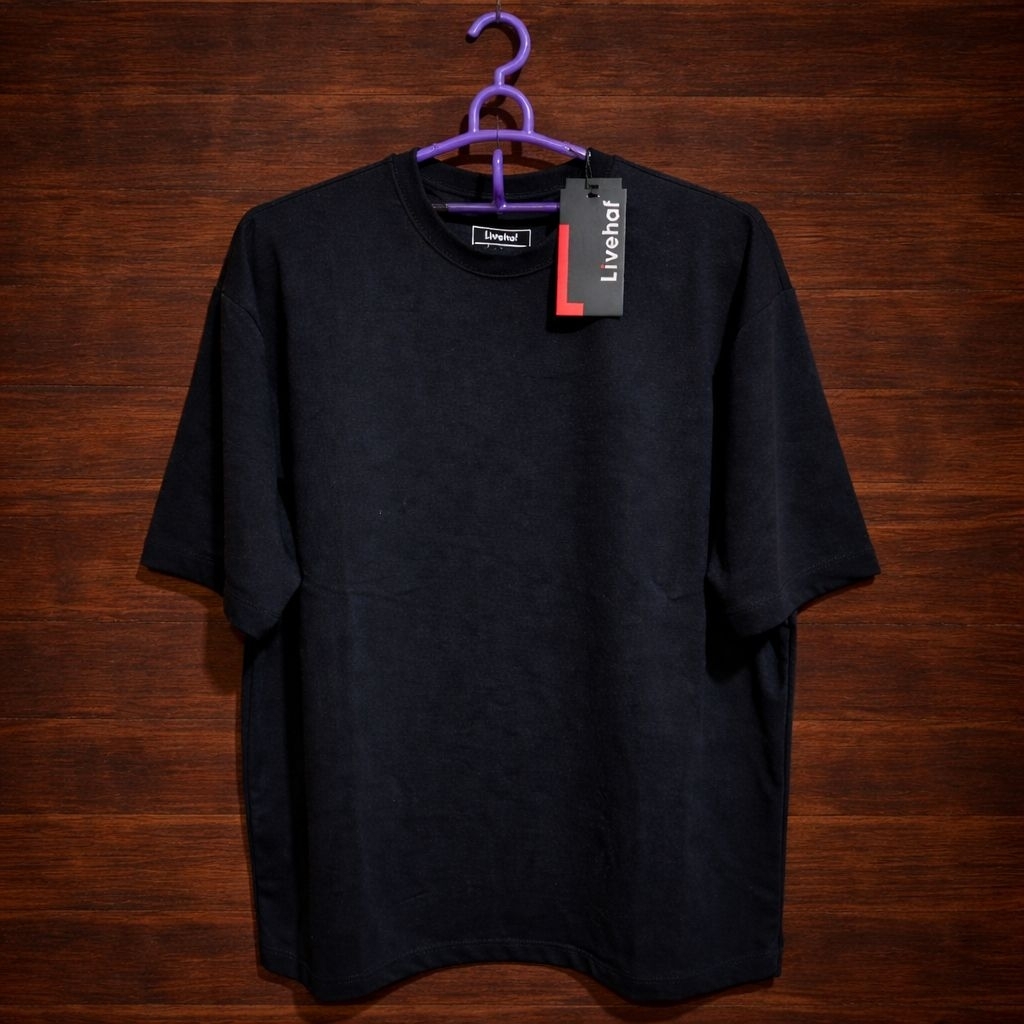 Livehaf Boxy Ease Tee Black - S (Preloved)