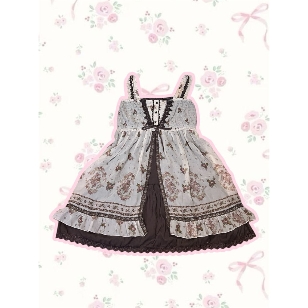 Axes Femme Floral Kawaii Dress Vintage Shabby Mori