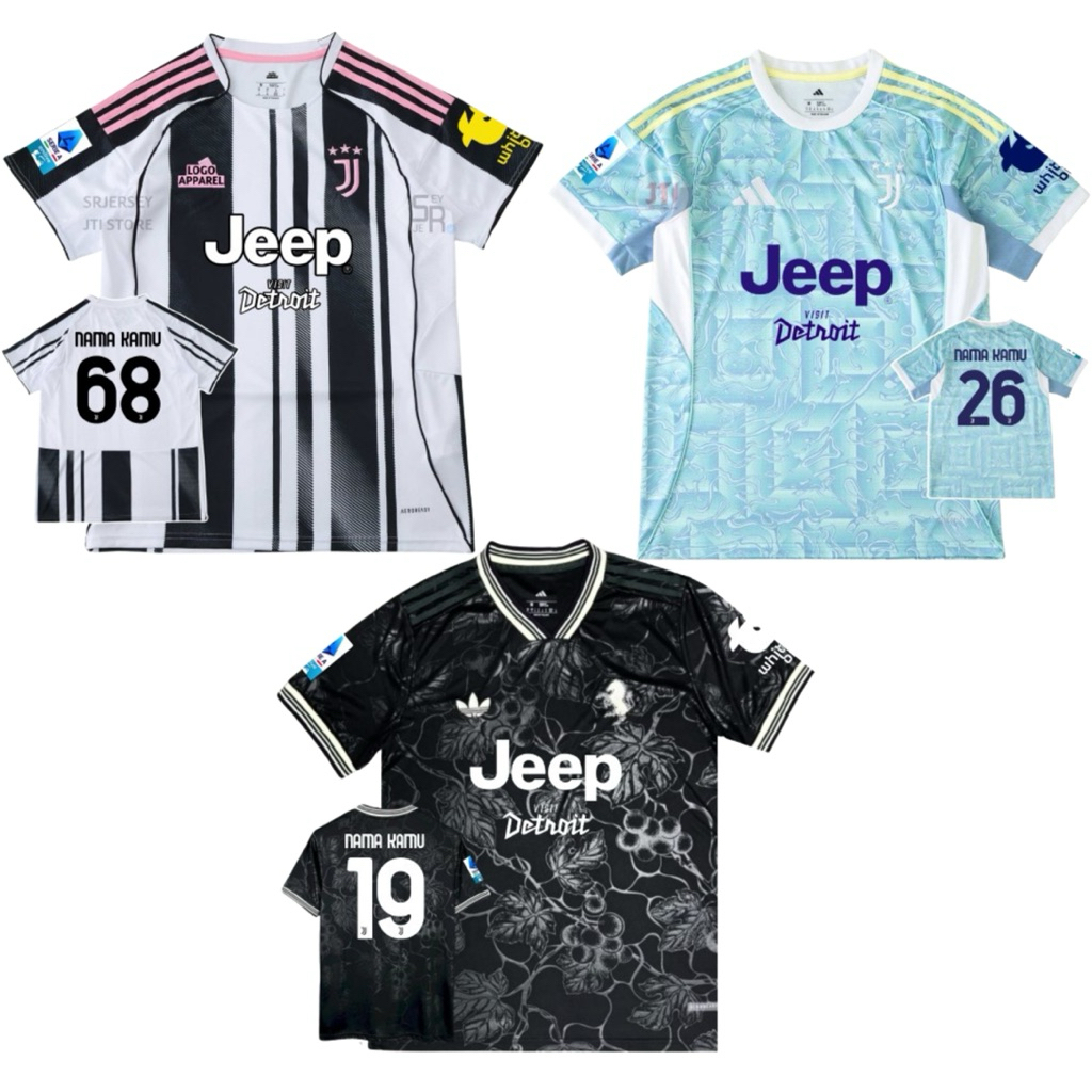 Jersey Juventus Home Away Third 2025 2026 - Jersey Juve Grade Original