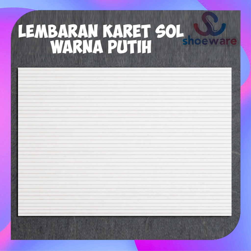 sol karet alas sepatu lembaran warna putih