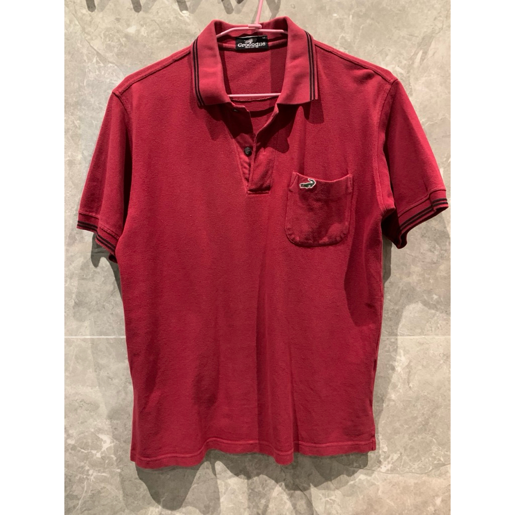 kemeja pria merah crocodile