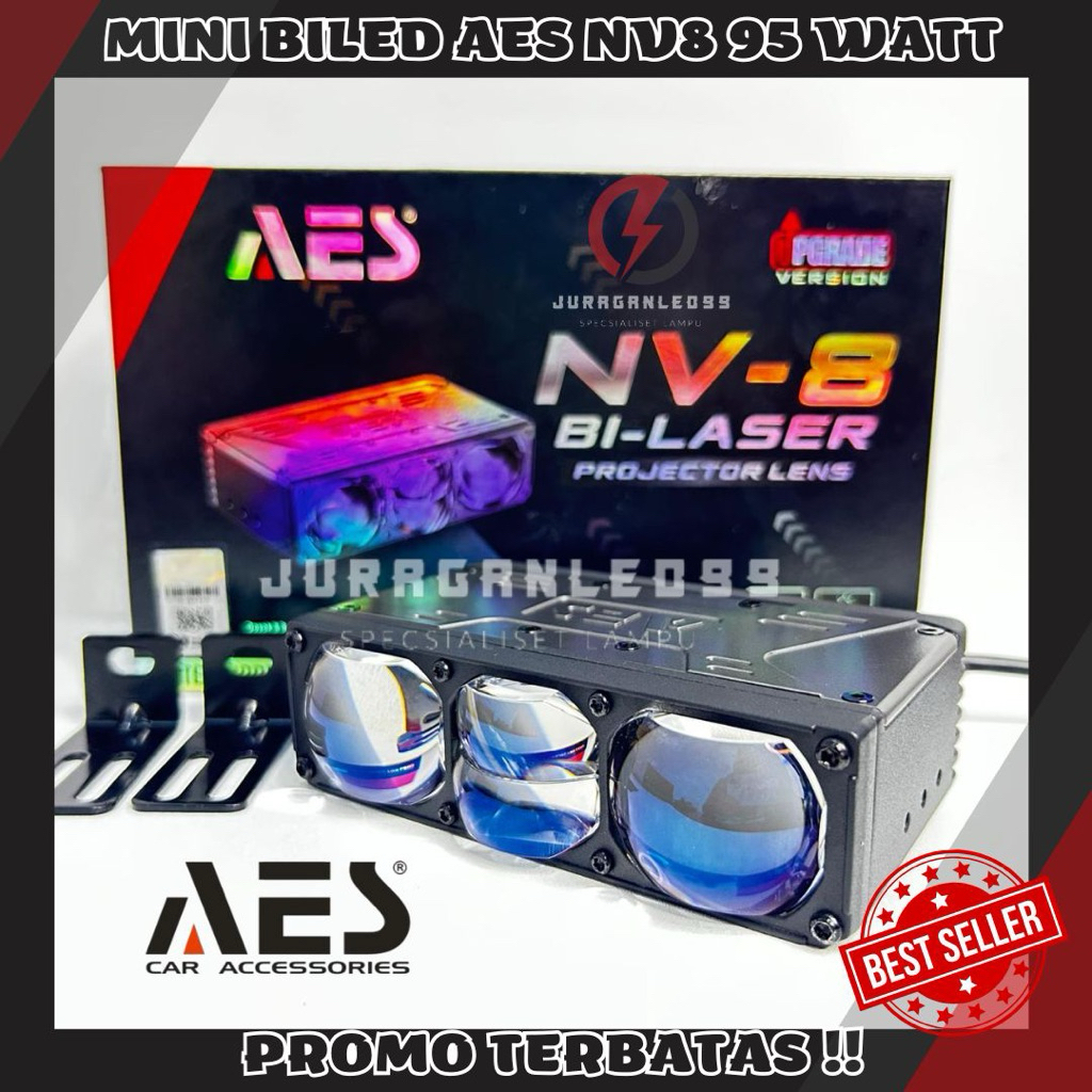 AES Velolaser Turbo SE EXP NV8 Bi-Laser Projector 1PCS 80W/95W 5700K Blue Glass Super Terang