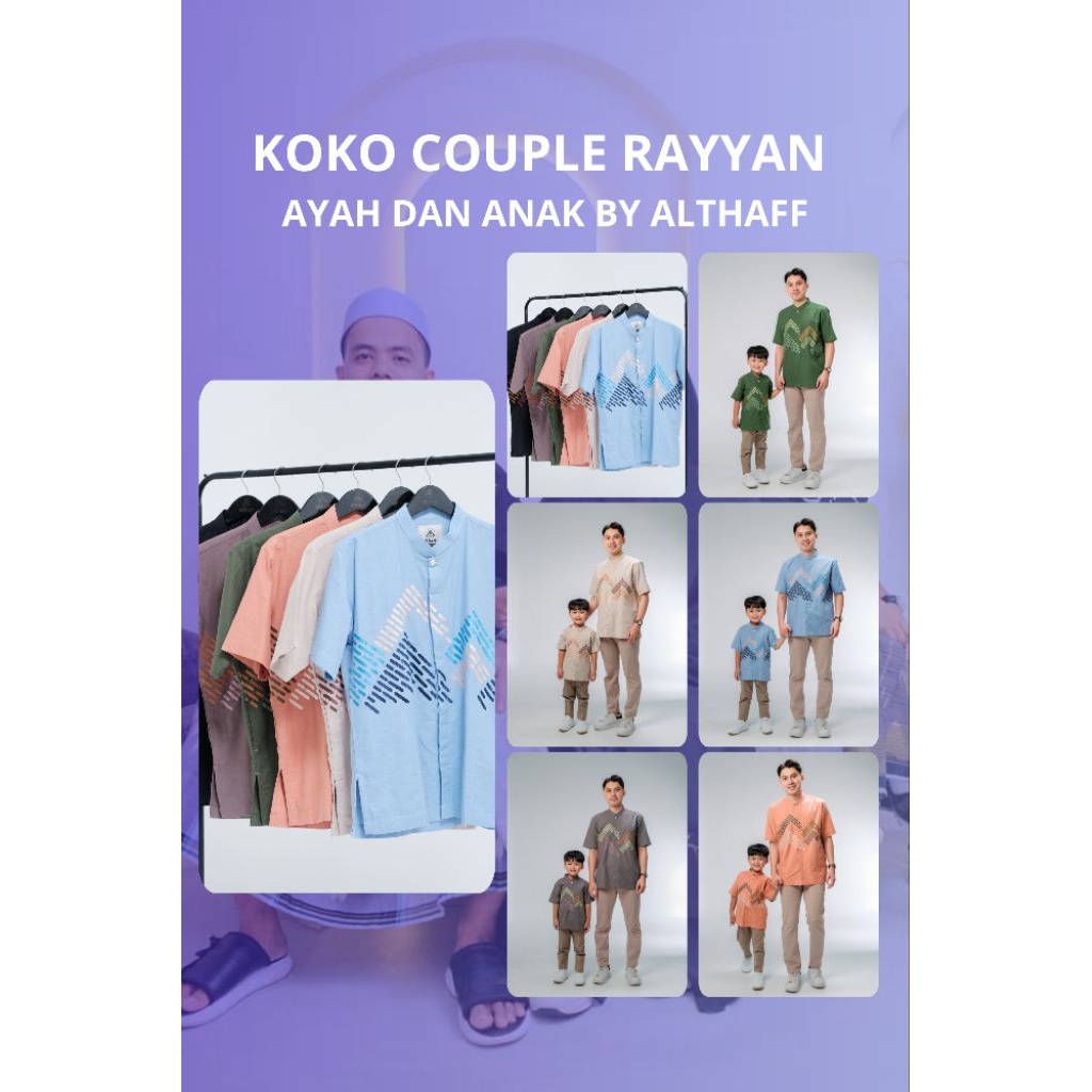Nimas_Shopayi Koko Rayyan series by althaff Koko couple ayah dan anak Koko bordir Koko lengan pendek