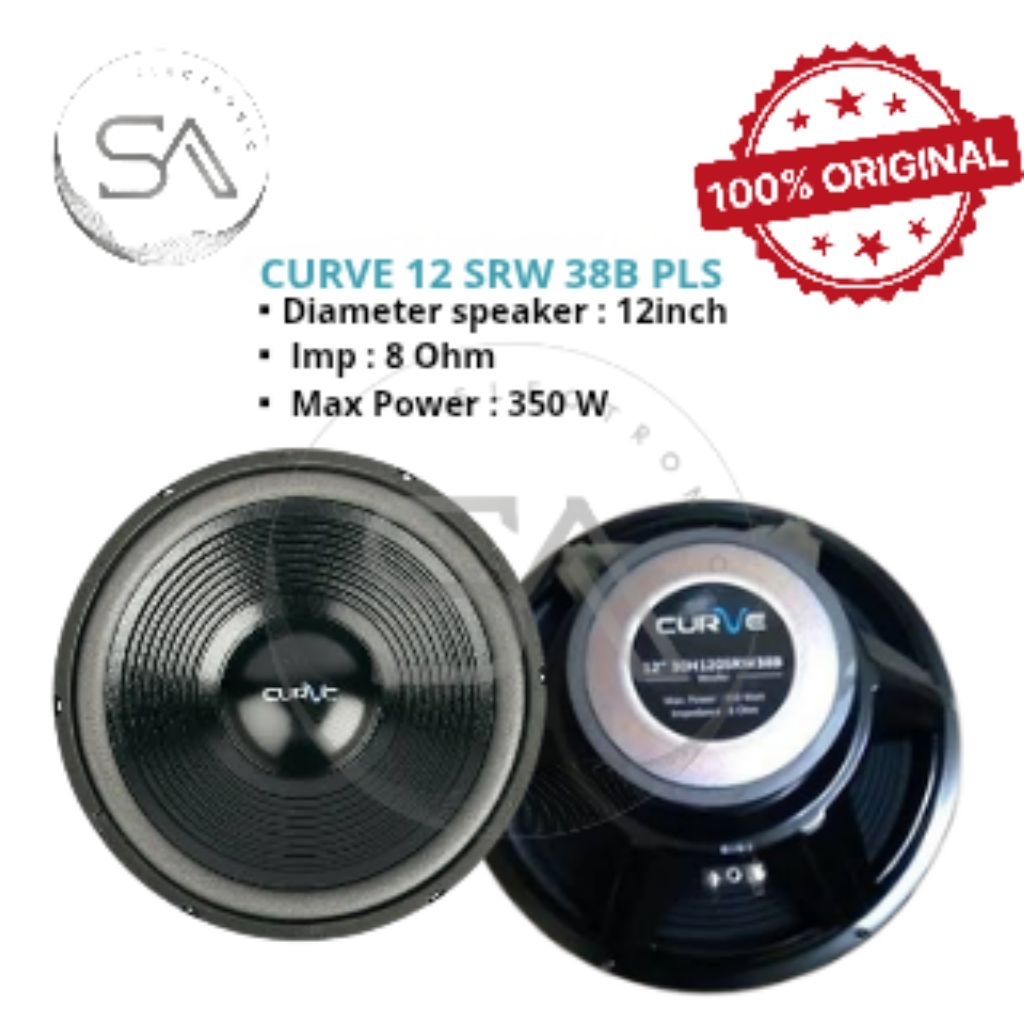 Speaker Curve 12in SRW38 PLS woofer wofer 12inch