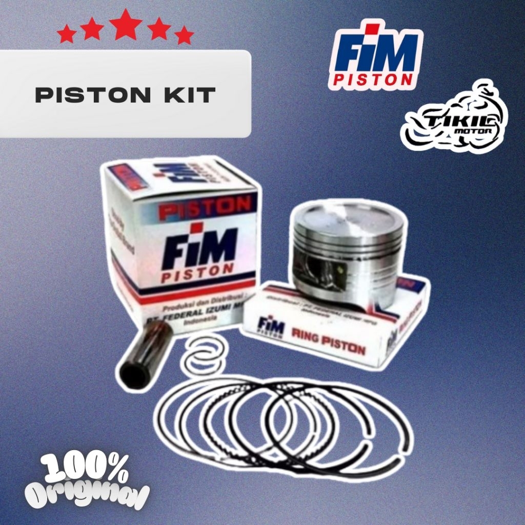 PISTON KIT FIM 40 KARISMA, SUPRA X 125, BLADE 125