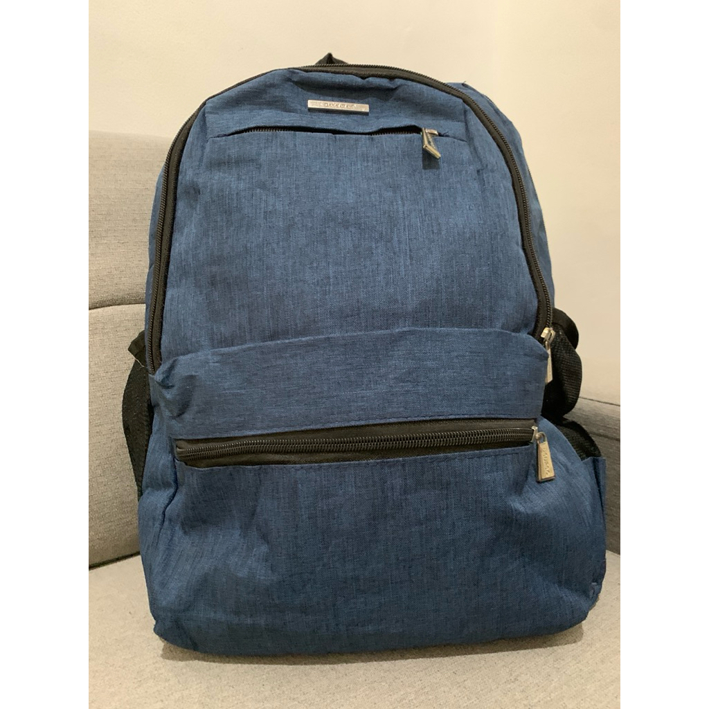 Ransel Usupso DanielRay tas sekolah kanvas biru preloved