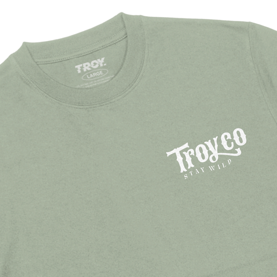 Troy Company Tshirt Sage Green Mountaineering - Kaos Lengan Pendek Kaos Hijau Sage MTD 2719