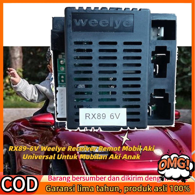 RX89-6V Weelye Receiver Remot Mobil Aki Universal Untuk Mobilan Aki Anak
