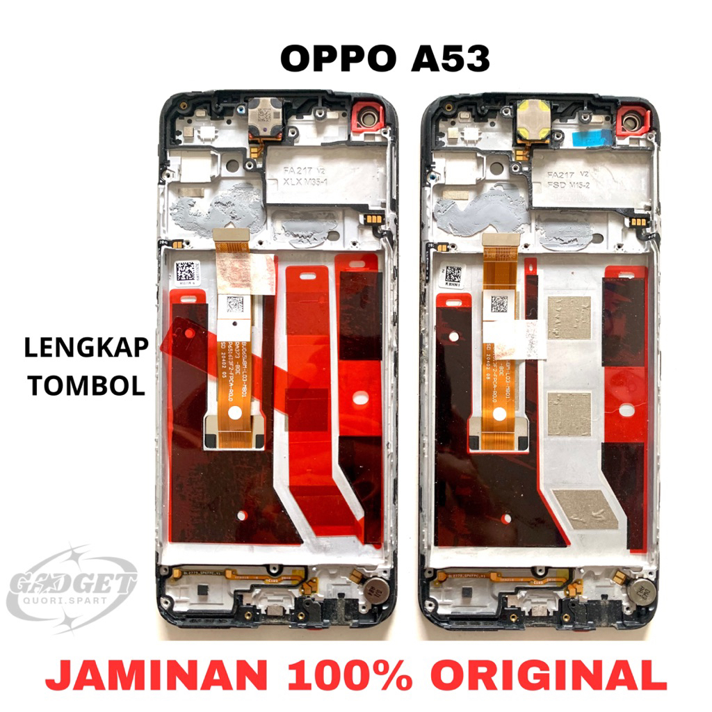 FRAME PAPAN LCD OPPO A53 LENGKAP TOMBOL ORIGINAL ASLI COPOTAN