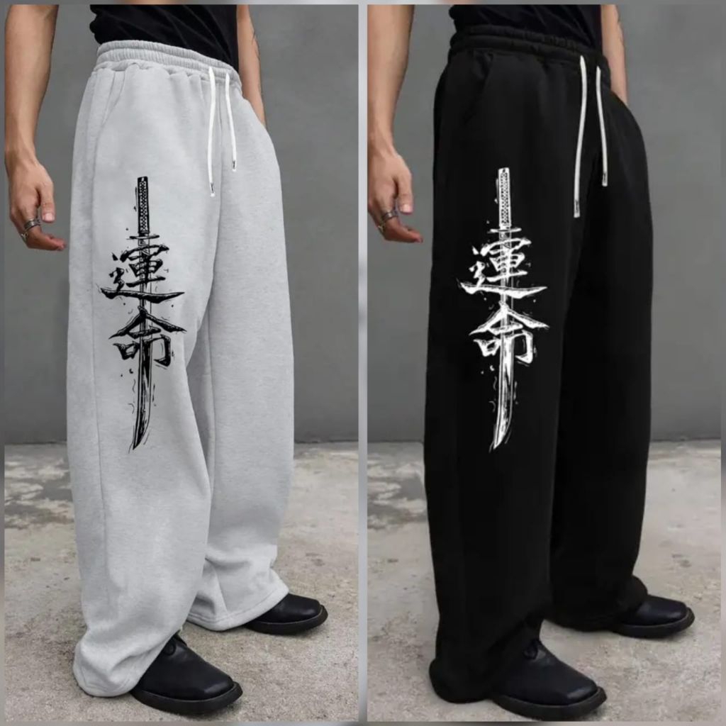Sweatpants Celana Panjang Baggy JAPANESE SAMURAI Pria Wanita Big Size ( S - 6XL ) Jogger Unisex Over