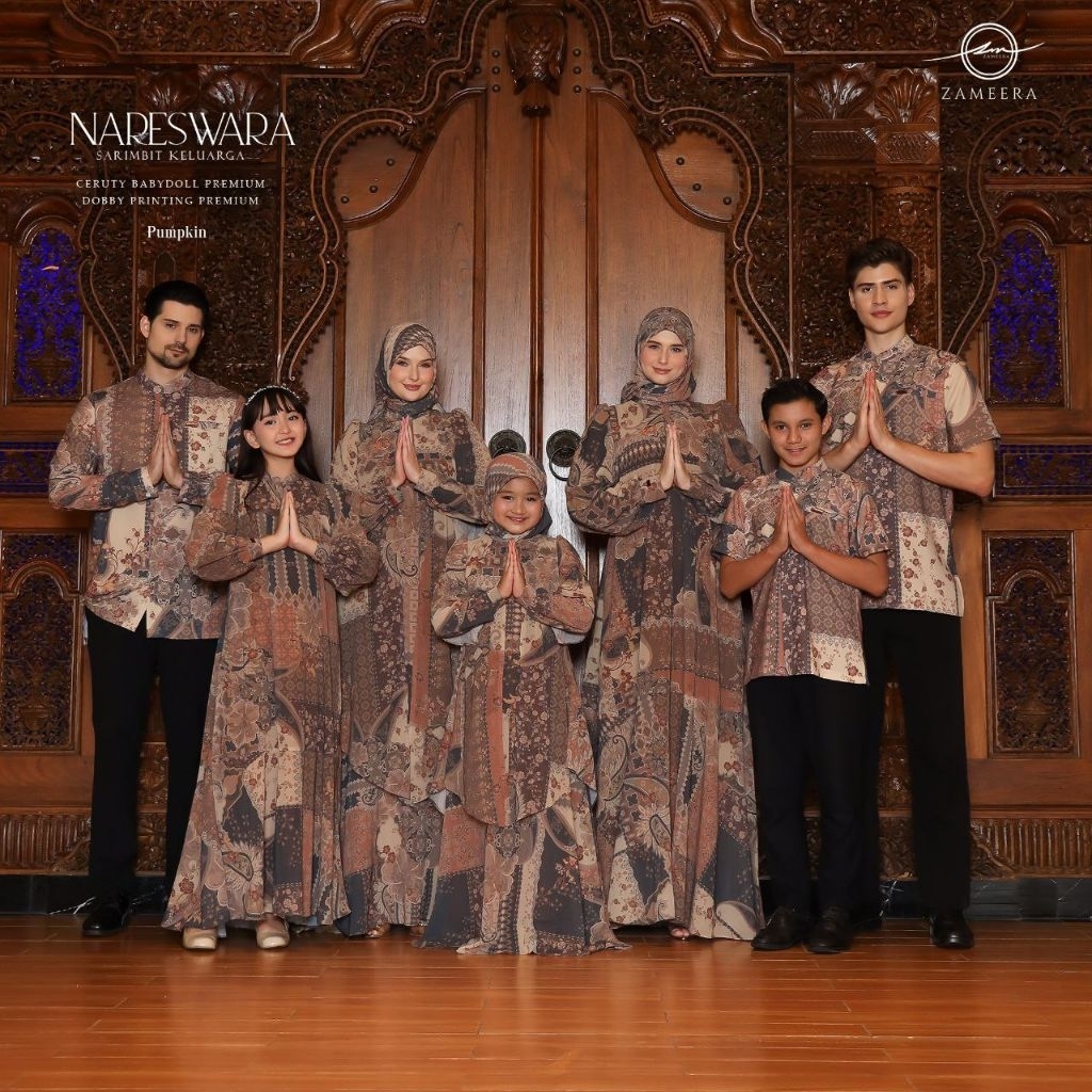 ZAMEERA - NARESWARA FAMSET PUMPKIN BY ZAMEERA || Sarimbit lebaran 2026 || Sarimbit keluarga || Sarim