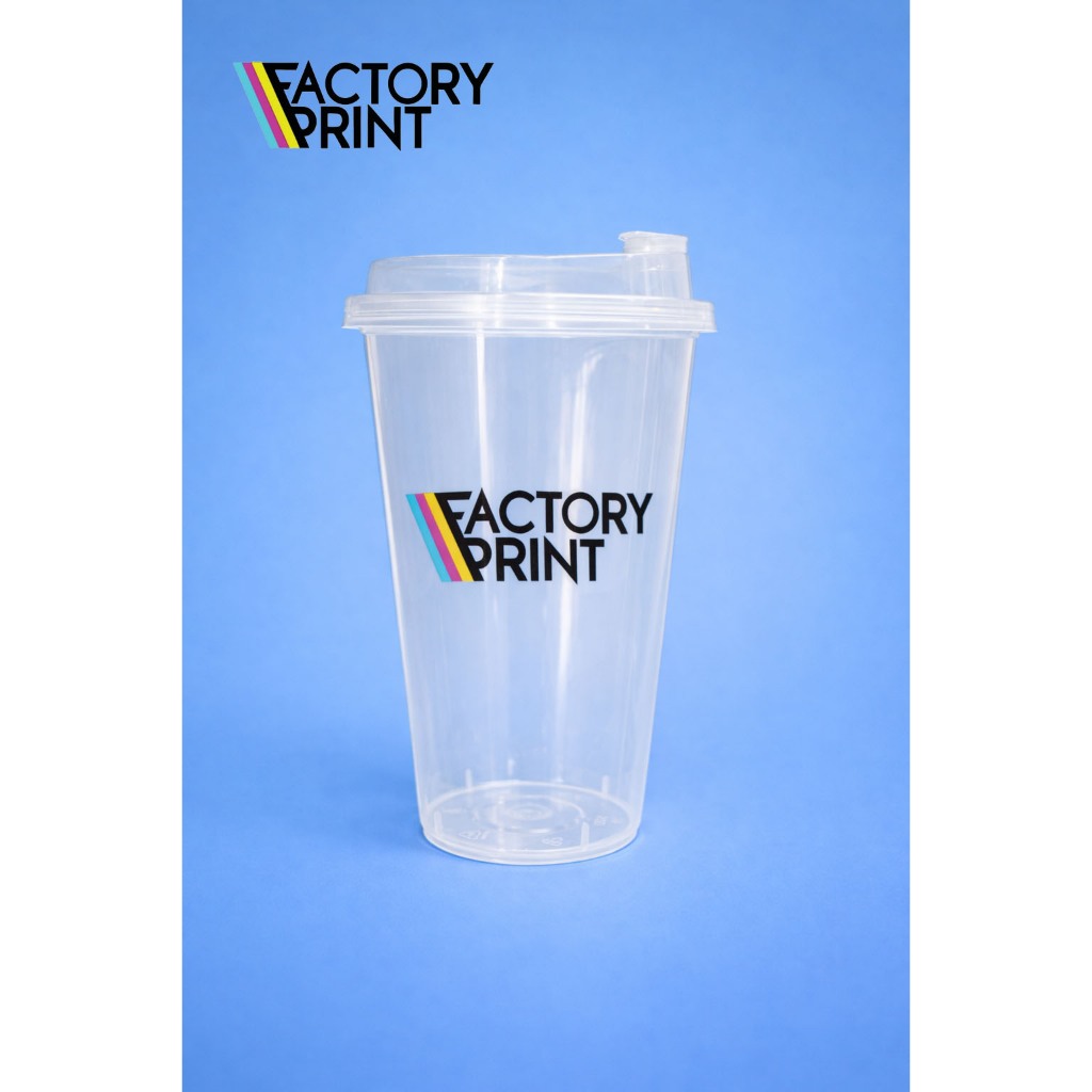 Gelas pp cup injection ukuran16 oz datar food grade | 500 ml Gelas Minuman Plastik Tebal Sablon 1 wa