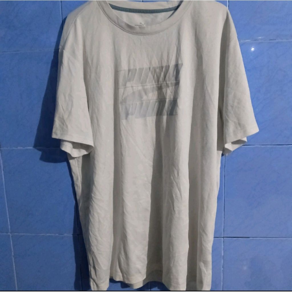 kaos puma dry Cell warna putih big logo di depan