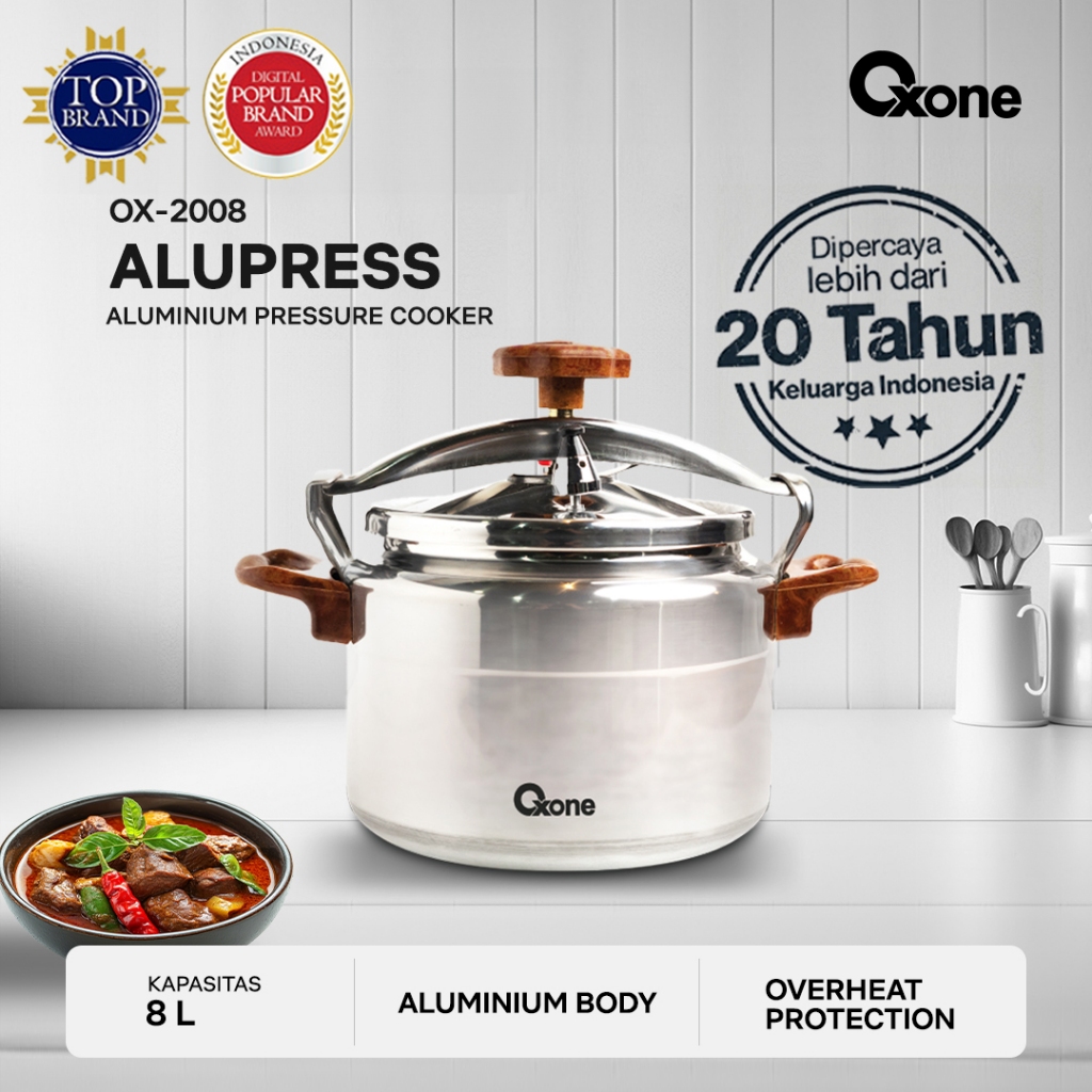 Oxone Presto Alumunium 8 Liter OX2008 / Anti Karat / 8 Liter / Alumunium
