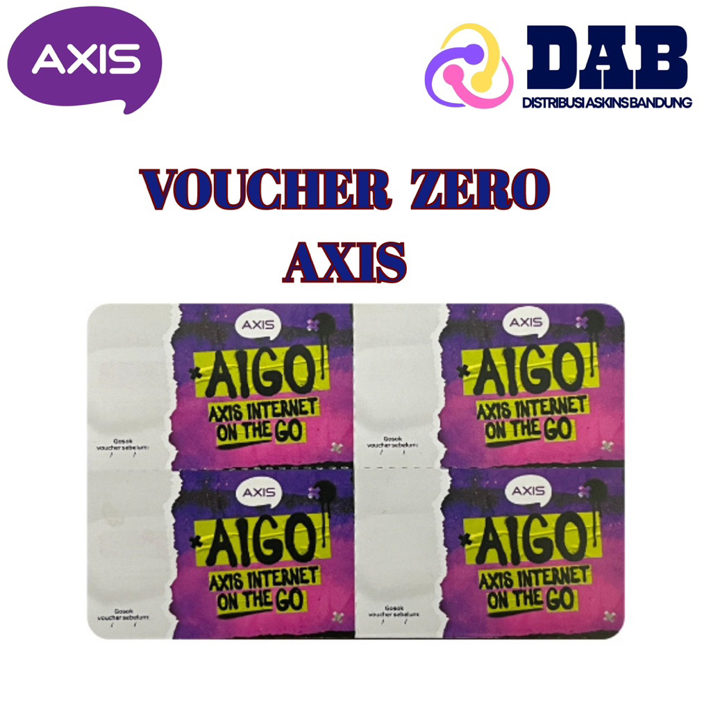 Voucher AXIS Zero - Vocer Kosong Axis Per PCS