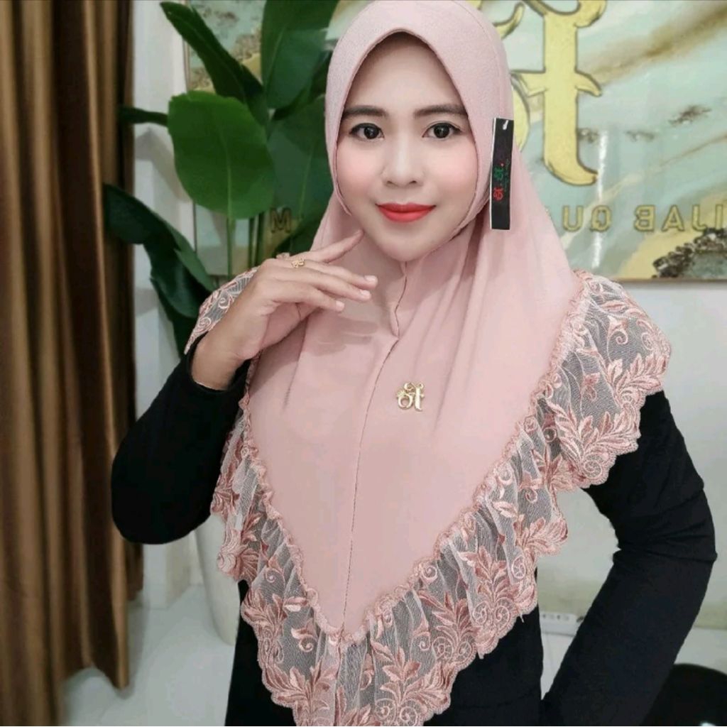 Jilbab Instan Mahesa Renda by FO Hijab Cantik Mewah