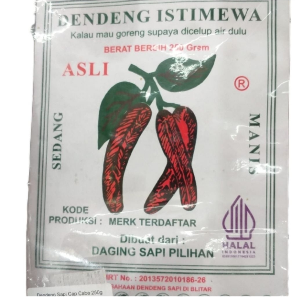 Dendeng Sapi Istimewa Dendeng Sapi Cap Cabe 250 gram