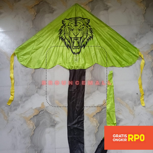 NEW Layangan Delta Kain Sablon 1 Warna Karakter Macan