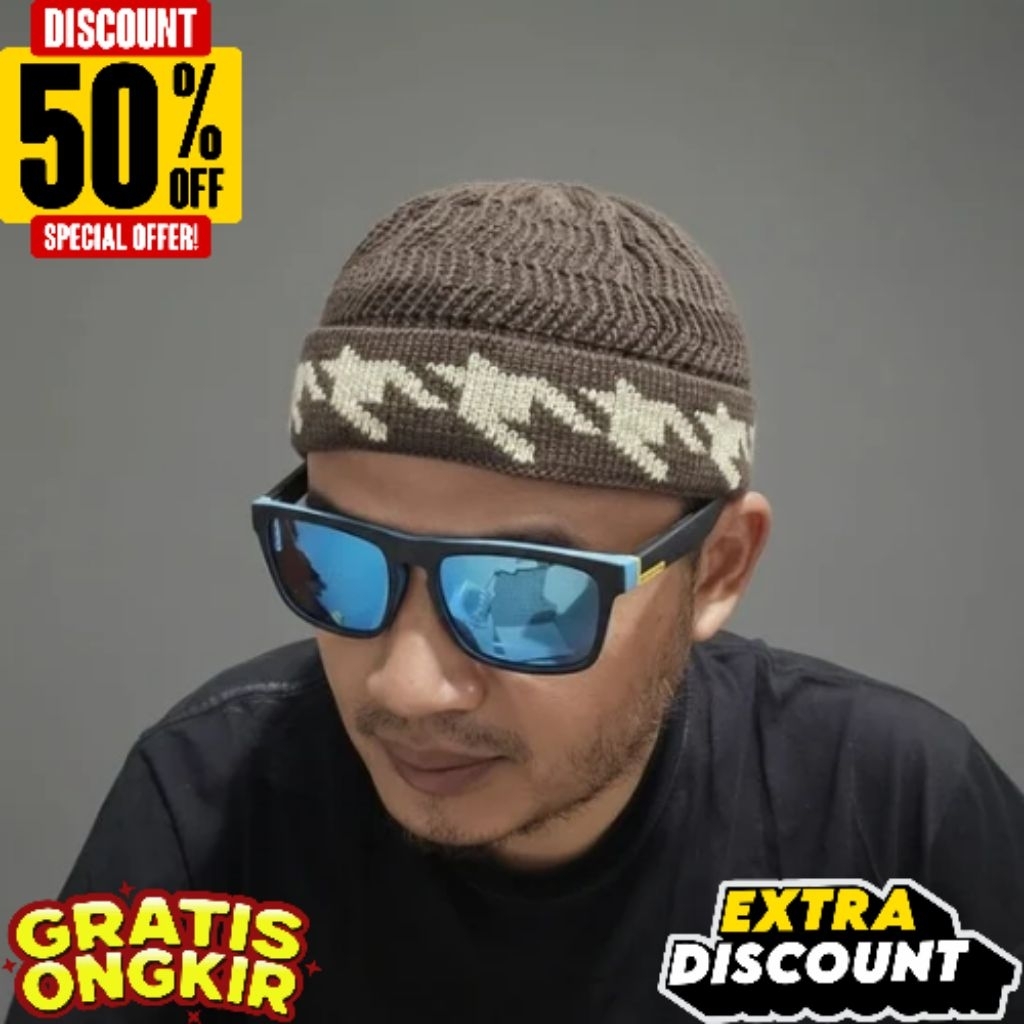 Kupluk kopiah rajut distro, Peci rajit premium berkualitas untuk sholat