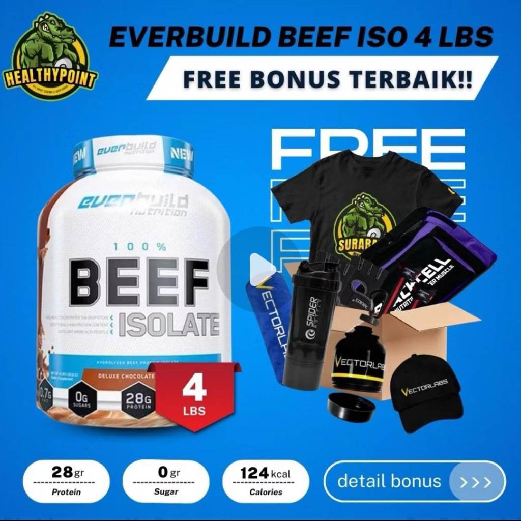Everbuild Beef Isolate 4 Lbs Whey Protein Isolate Ultra Premium