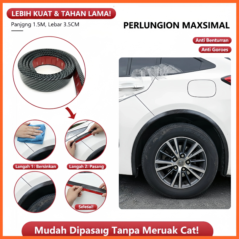 Karet Alis Fender Mobil Universal | List Pelindung Fender Carbon Anti Baret