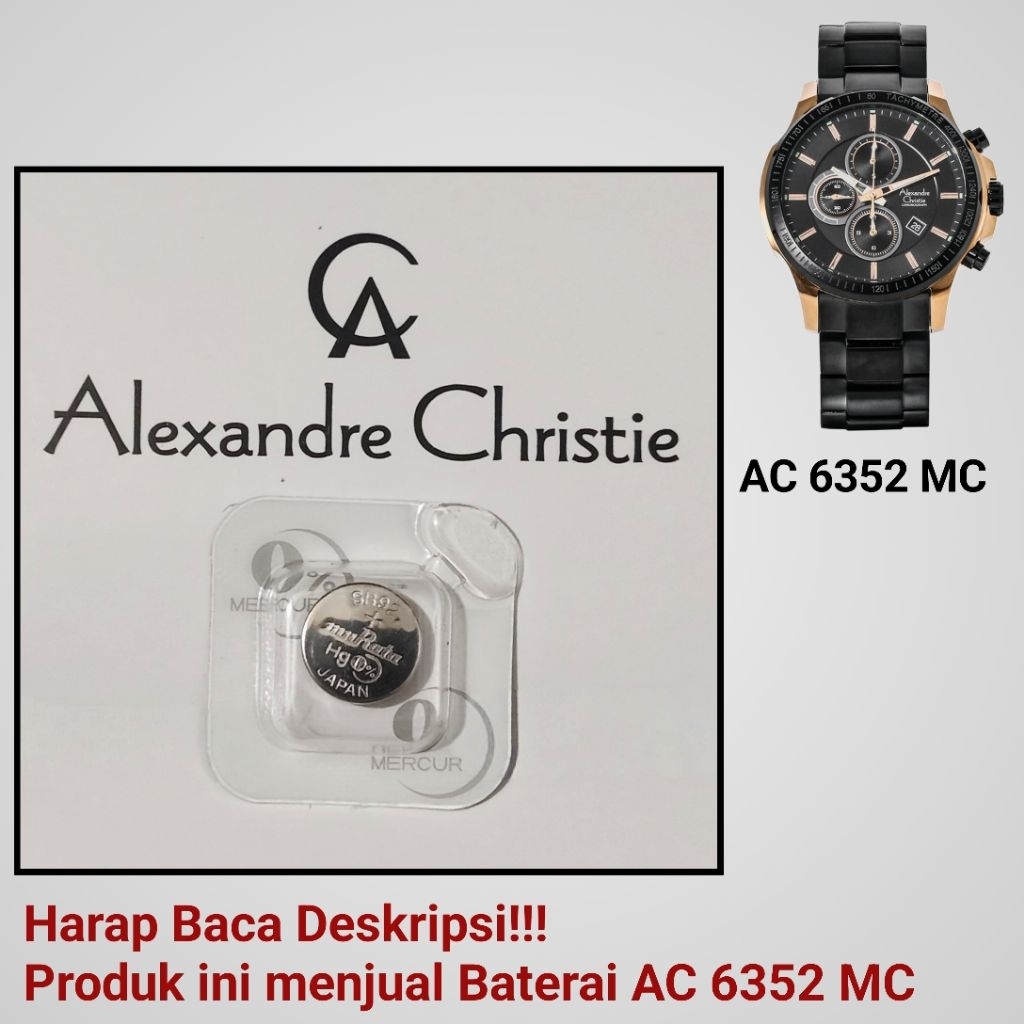 Baterai Jam Tangan Alexandre Christie AC 6352 MC
