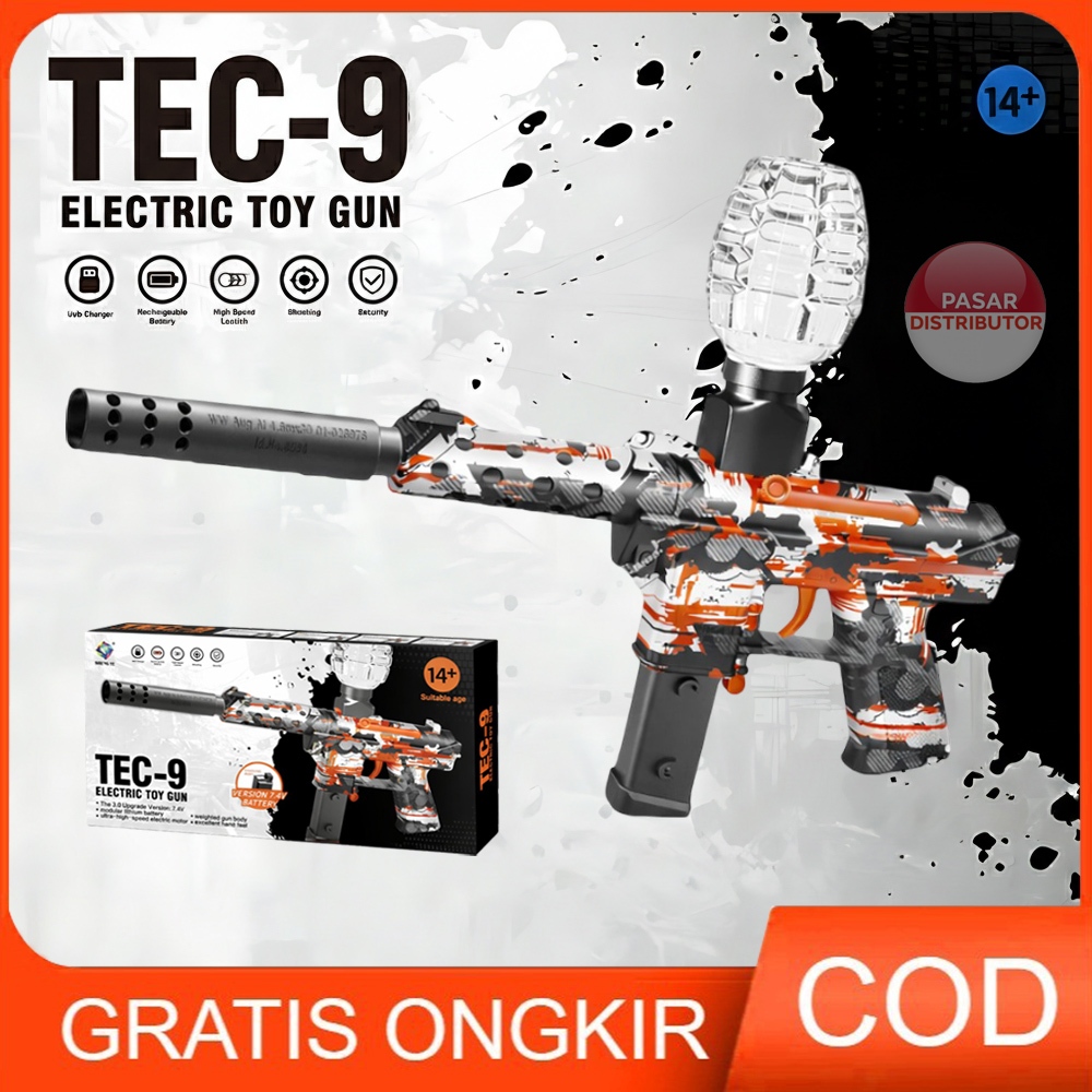 Pasar Distributor BTC-3039 TEC-9 ELECTRIC TOY GN Mainan Tembakan Otomatis Bubble Seru Anak
