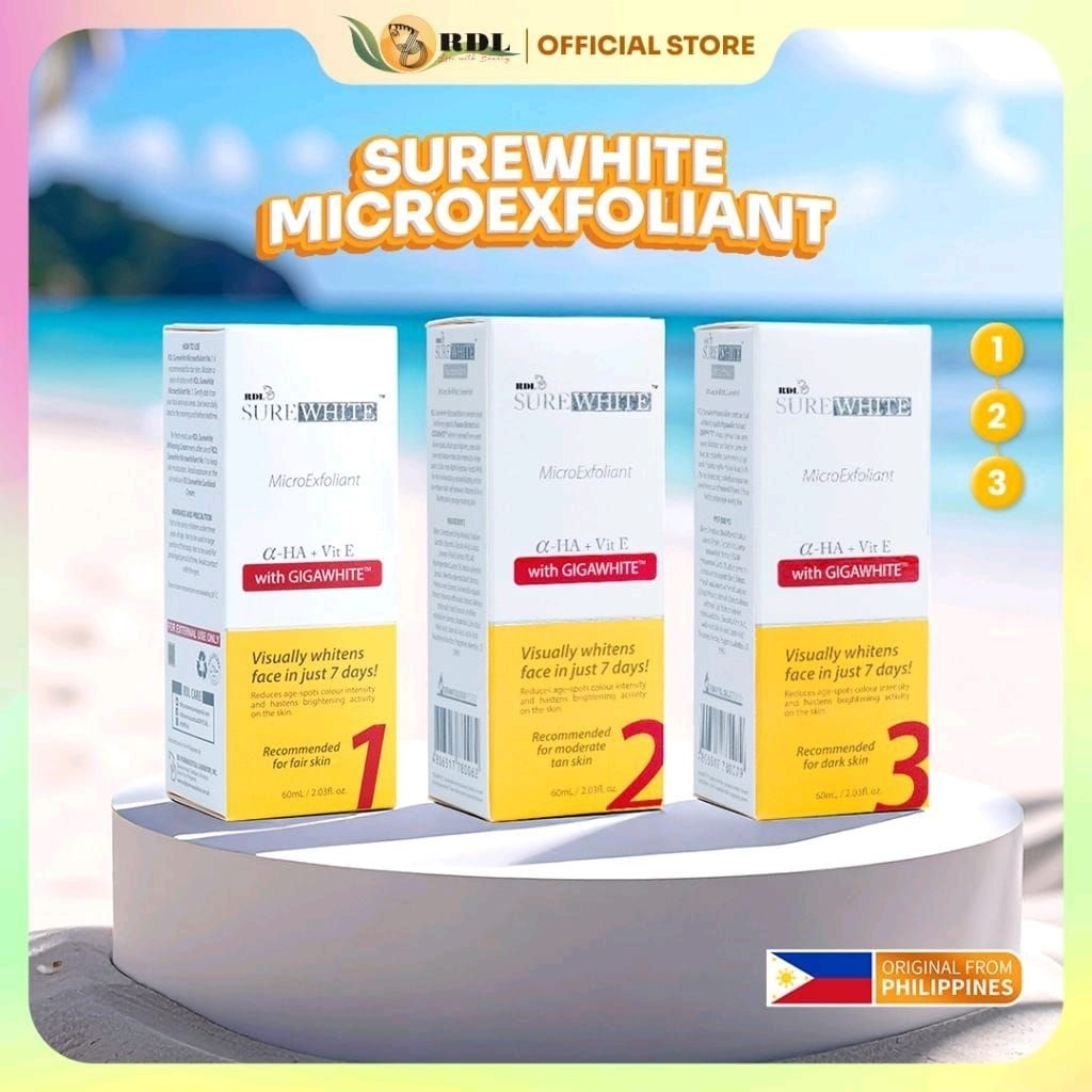 RDL Surewhite Microexfoliant Toner RDL No 1 2 3 Memperbaiki Wajah Bruntusan Jerawat Flek Hitam Kusam